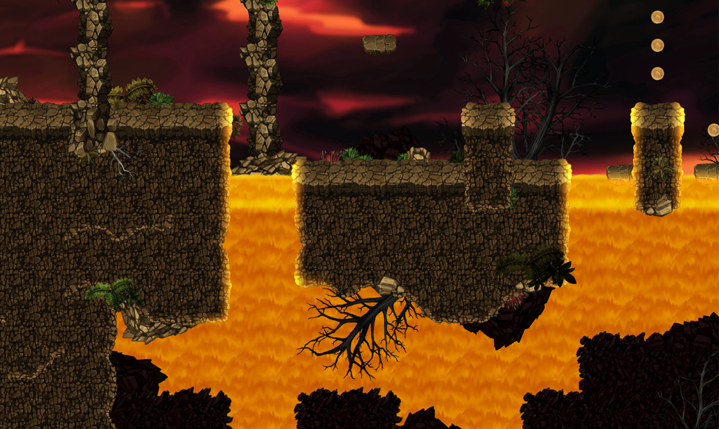 volcano platformer tileset 2