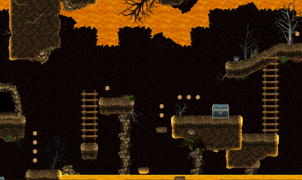 volcano platformer tileset 3